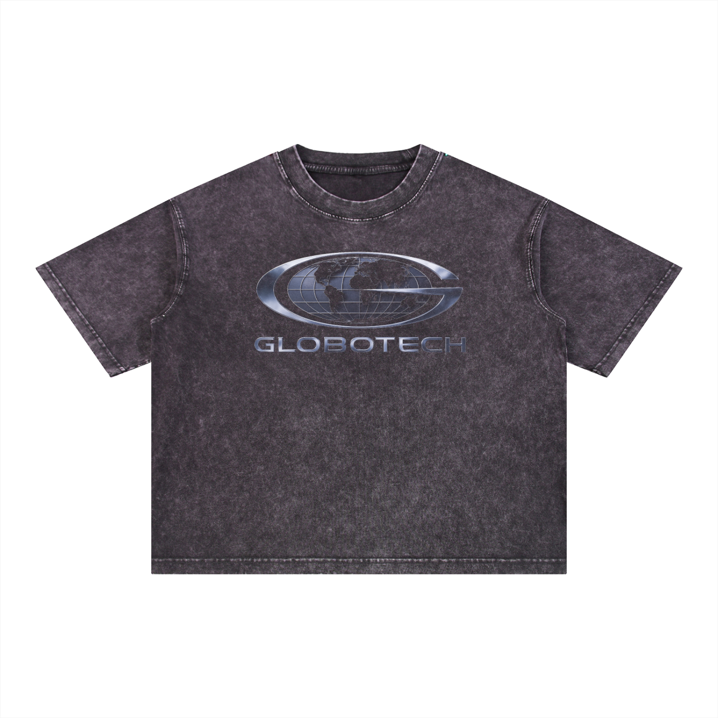 GLOBOTECH - Mineral Wash Boxy Cotton T-Shirt