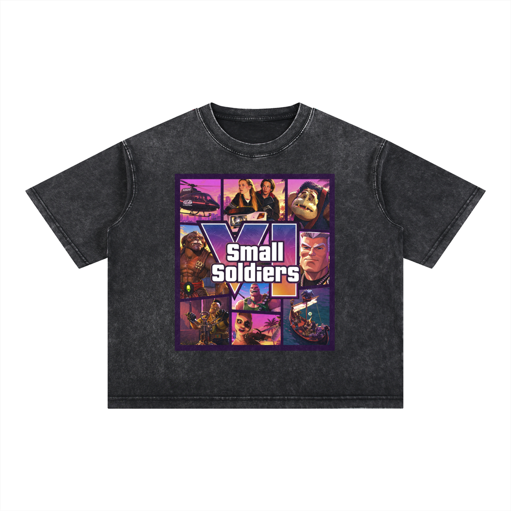 GTA X SS - Mineral Wash Boxy Cotton T-Shirt