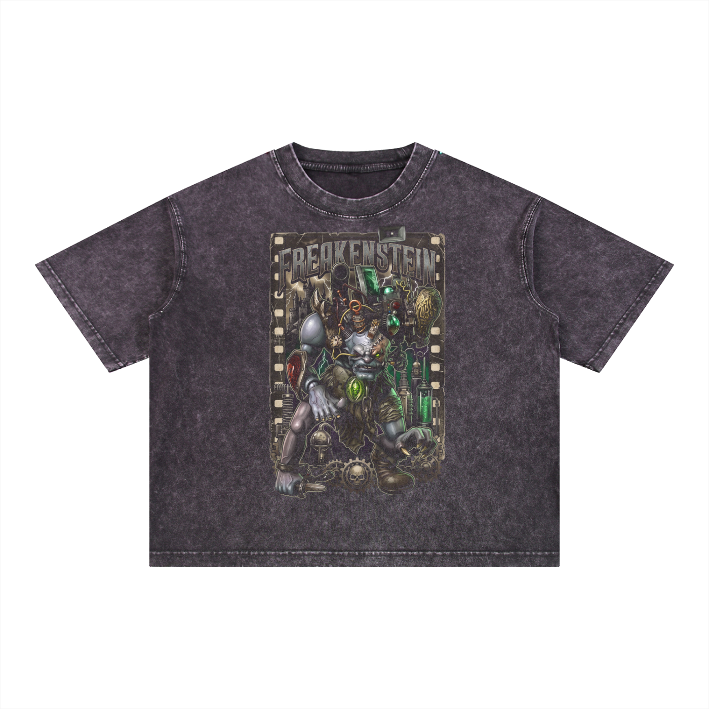 FREAKENSTEIN - Mineral Wash Boxy Cotton T-Shirt