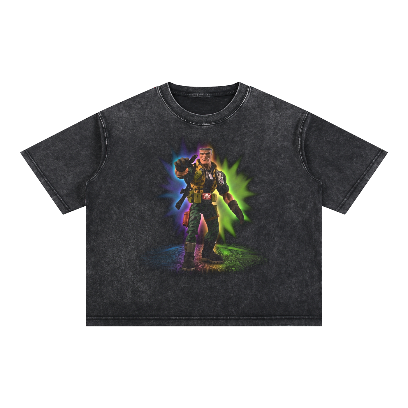 NO MERCY - Mineral Wash Boxy Cotton T-Shirt
