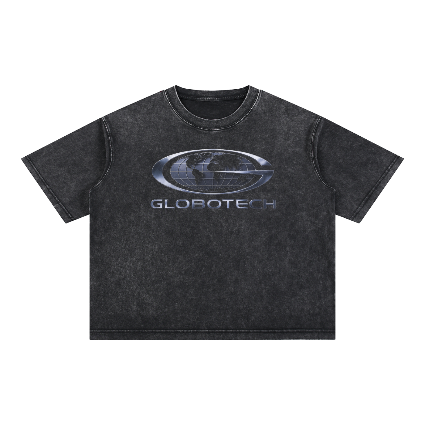 GLOBOTECH - Mineral Wash Boxy Cotton T-Shirt