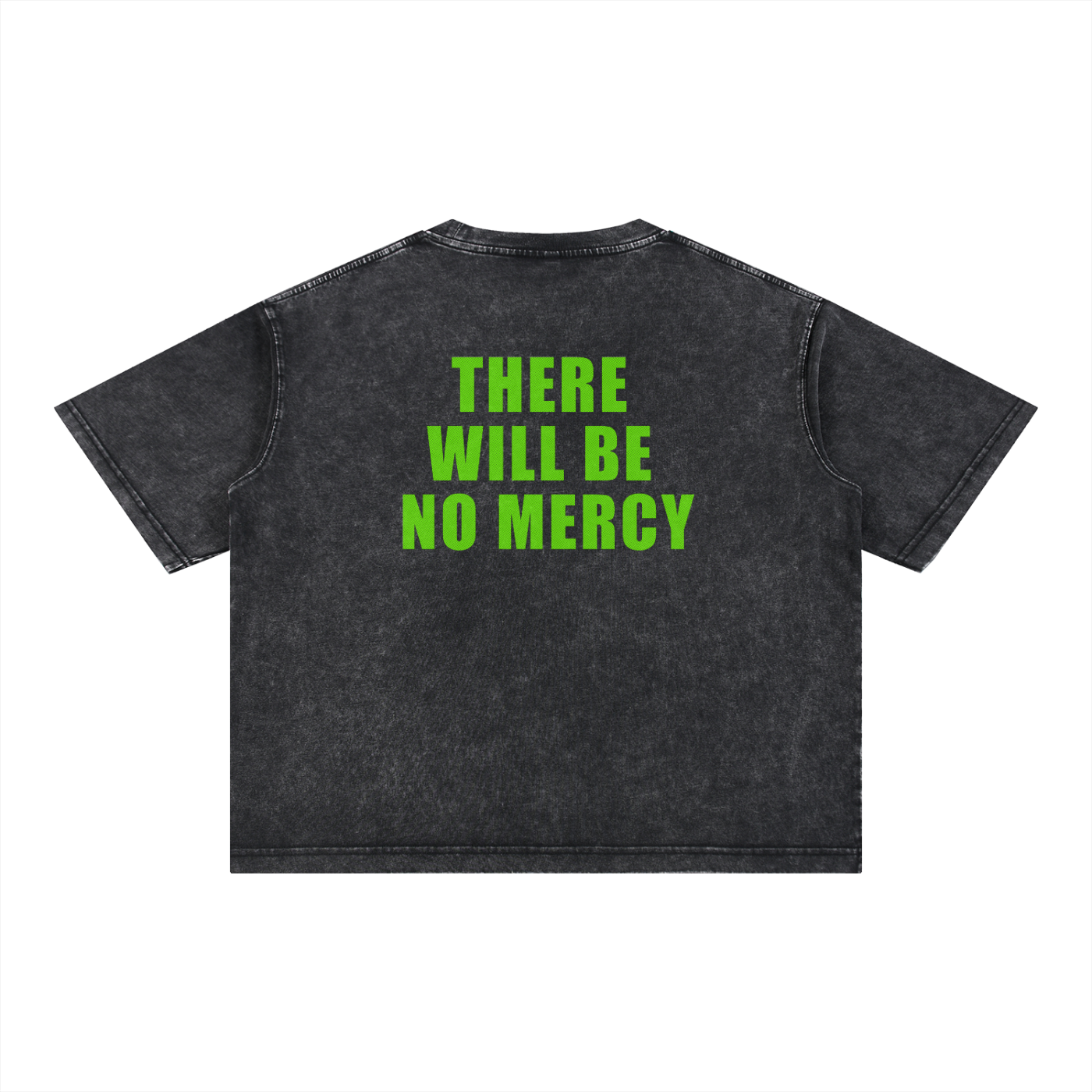 NO MERCY - Mineral Wash Boxy Cotton T-Shirt