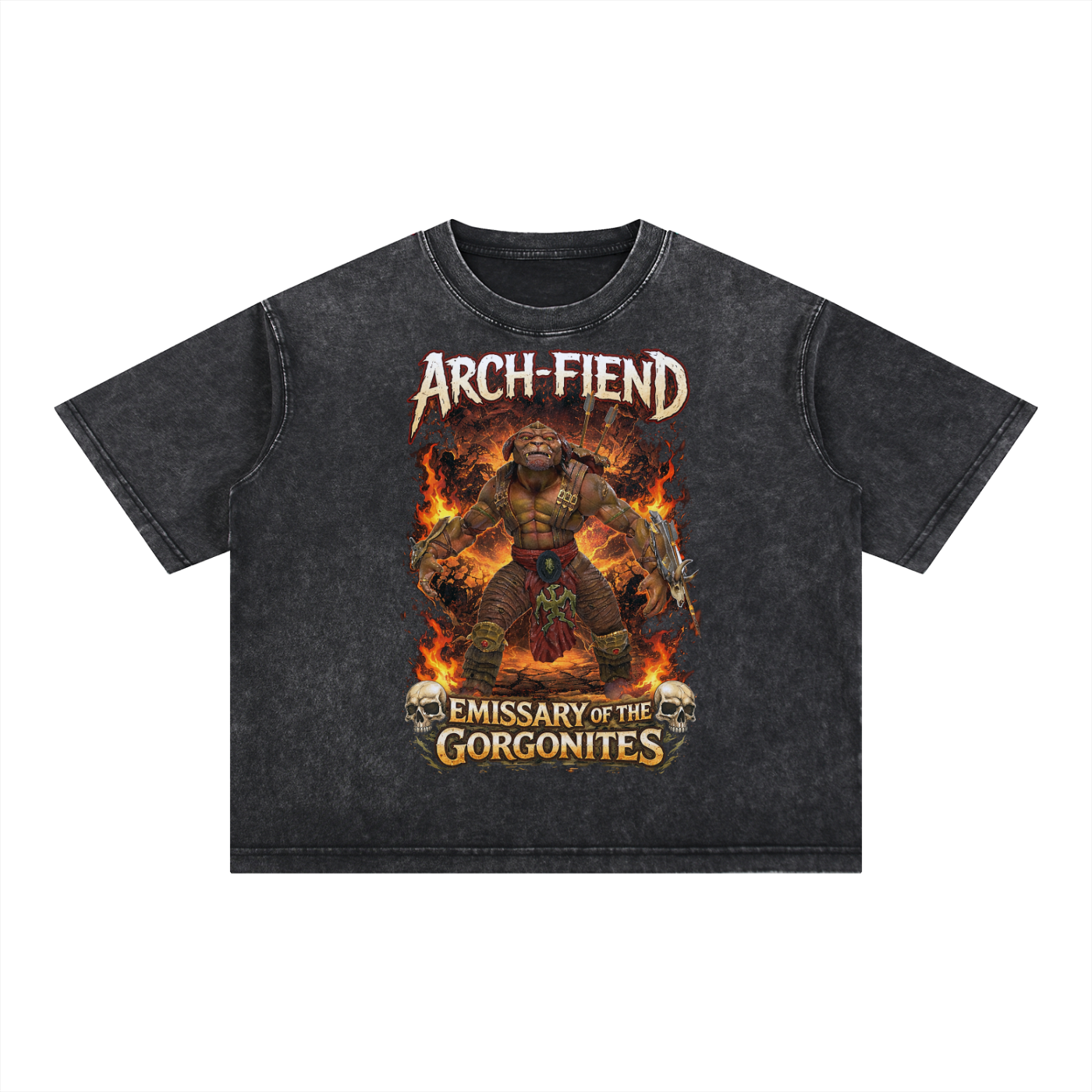 ARCH-FIEND - Mineral Wash Boxy Cotton T-Shirt