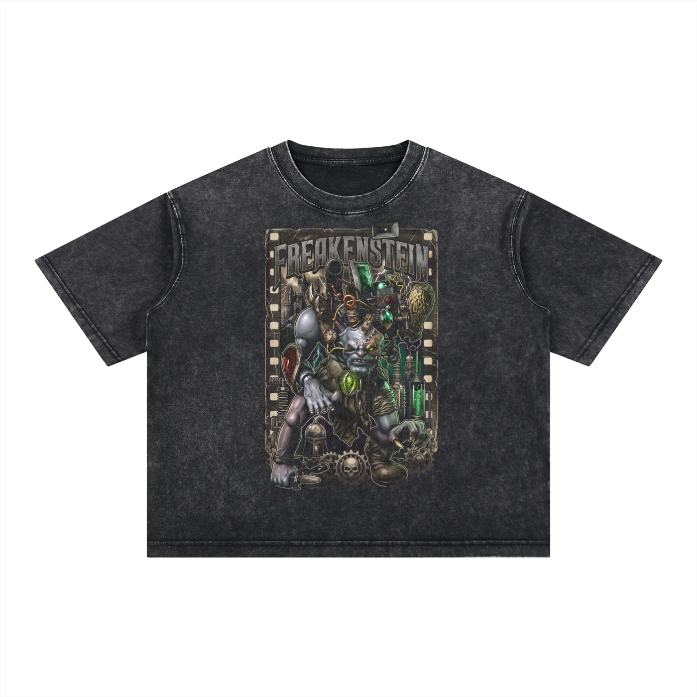 FREAKENSTEIN - Mineral Wash Boxy Cotton T-Shirt