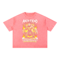 ARCH-FIEND VARIANT PINK - Mineral Wash Boxy Cotton T-Shirt